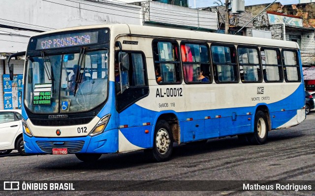 Auto Viação Monte Cristo AL-00012 na cidade de Belém, Pará, Brasil, por Matheus Rodrigues. Número da foto: #13136867.