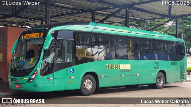 Transporte Coletivo Glória BB302 na cidade de Curitiba, Paraná, Brasil, por Lucas Weber Calizario. Número da foto: #13136071.