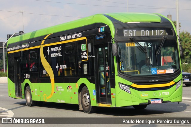 Viação Metrópole Paulista - Zona Leste 3 1789 na cidade de São Paulo, São Paulo, Brasil, por Paulo Henrique Pereira Borges. Número da foto: #13138006.
