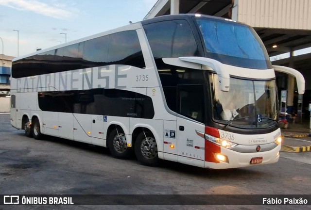 Auto Viação Catarinense 3735 na cidade de Rio de Janeiro, Rio de Janeiro, Brasil, por Fábio Paixão. Número da foto: #13136712.