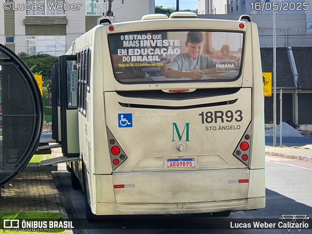 Viação Santo Ângelo 18R93 na cidade de Curitiba, Paraná, Brasil, por Lucas Weber Calizario. Número da foto: #13139029.