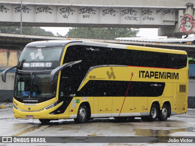 Viação Nova Itapemirim 40126 na cidade de Rio de Janeiro, Rio de Janeiro, Brasil, por João Victor. Número da foto: #13141726.