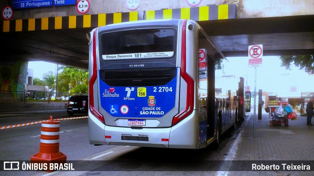 Sambaíba Transportes Urbanos 2 2704 na cidade de São Paulo, São Paulo, Brasil, por Roberto Teixeira. Número da foto: #13140569.