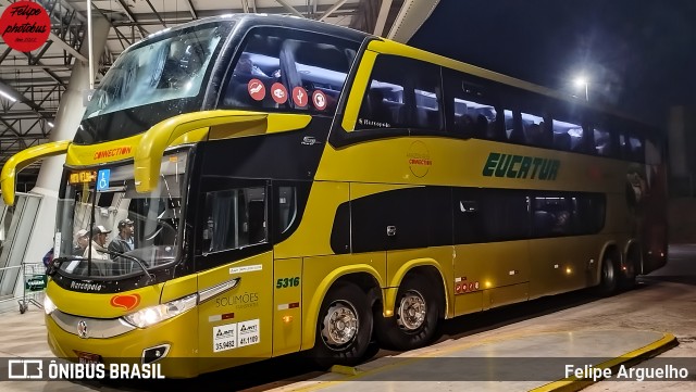 Eucatur - Empresa União Cascavel de Transportes e Turismo 5316 na cidade de Campo Grande, Mato Grosso do Sul, Brasil, por Felipe Arguelho. Número da foto: #13138876.