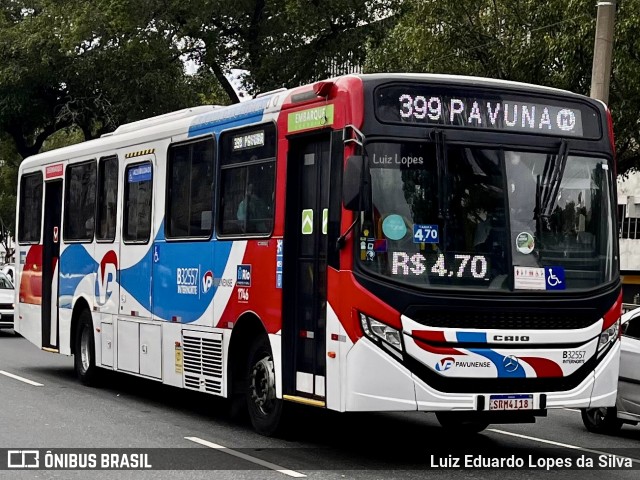 Viação Pavunense B32557 na cidade de Rio de Janeiro, Rio de Janeiro, Brasil, por Luiz Eduardo Lopes da Silva. Número da foto: #13140725.