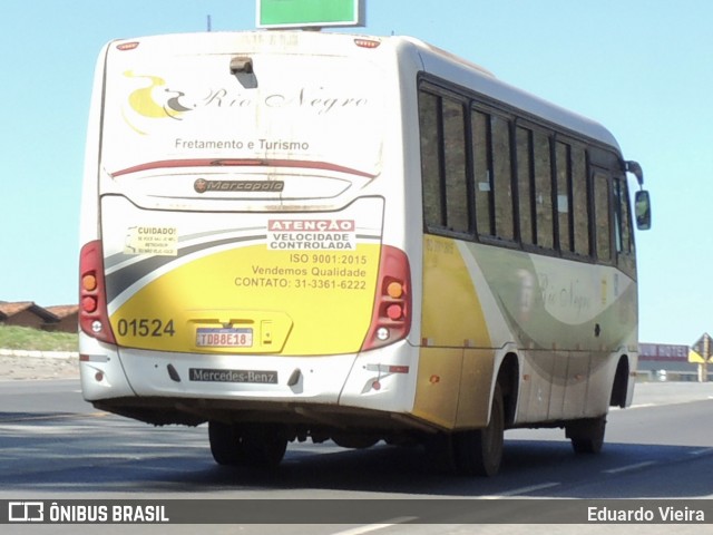 Rio Negro Fretamento e Turismo 01524 na cidade de Conselheiro Lafaiete, Minas Gerais, Brasil, por Eduardo Vieira. Número da foto: #13141100.