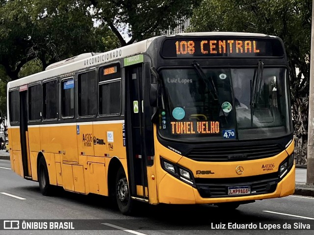Real Auto Ônibus A41306 na cidade de Rio de Janeiro, Rio de Janeiro, Brasil, por Luiz Eduardo Lopes da Silva. Número da foto: #13140732.
