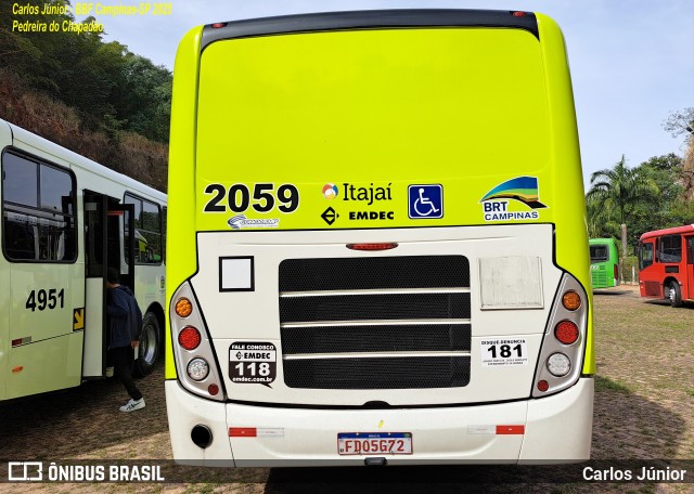 Itajaí Transportes Coletivos 2059 na cidade de Campinas, São Paulo, Brasil, por Carlos Júnior. Número da foto: #13142001.