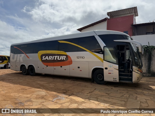 Saritur - Santa Rita Transporte Urbano e Rodoviário 12110 na cidade de Capelinha, Minas Gerais, Brasil, por Paulo Henrique Coelho Correa. Número da foto: #13142072.