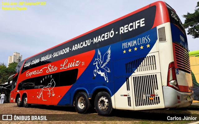 Expresso São Luiz 9080 na cidade de Campinas, São Paulo, Brasil, por Carlos Júnior. Número da foto: #13142184.