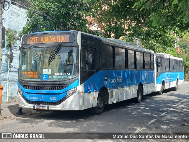 Viação Nossa Senhora das Graças A71556 na cidade de Rio de Janeiro, Rio de Janeiro, Brasil, por Mateus Dos Santos Do Nascimento. Número da foto: #13142907.