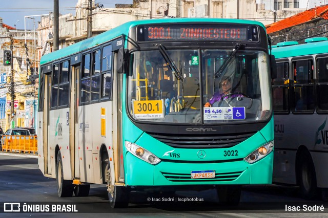 VRS - Viação Roberto Santana 3022 na cidade de Aracaju, Sergipe, Brasil, por Isac Sodré. Número da foto: #13144848.