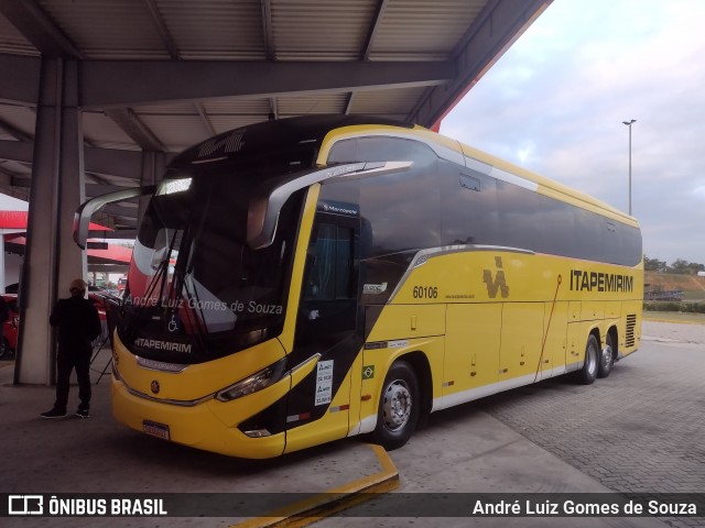 Viação Nova Itapemirim 60106 na cidade de Guaratinguetá, São Paulo, Brasil, por André Luiz Gomes de Souza. Número da foto: #13144699.