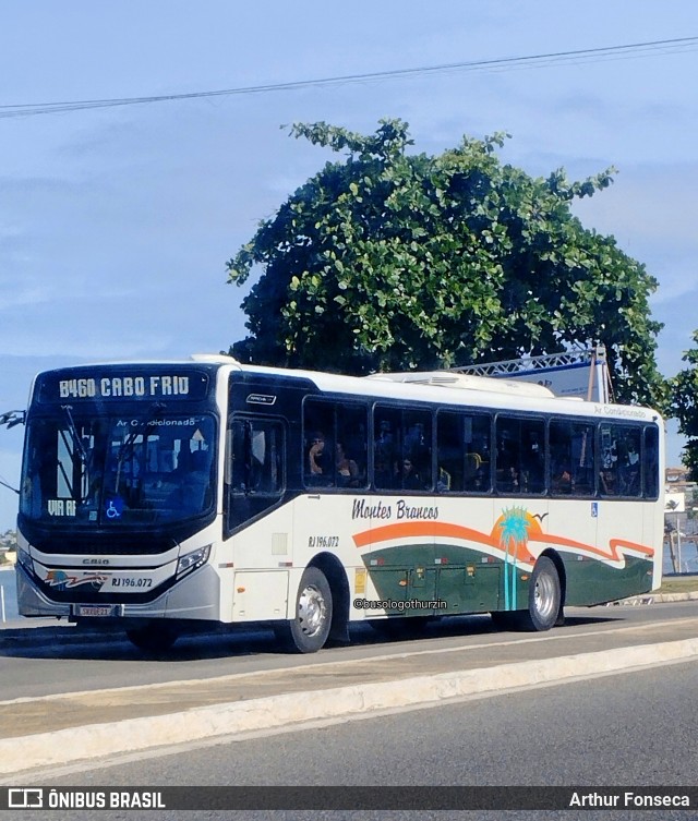 Viação Montes Brancos RJ 196.072 na cidade de Araruama, Rio de Janeiro, Brasil, por Arthur Fonseca. Número da foto: #13143702.