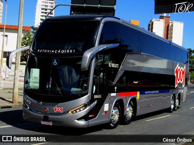 Auto Viação 1001 RJ 108.873 na cidade de Belo Horizonte, Minas Gerais, Brasil, por César Ônibus. Número da foto: #13144503.