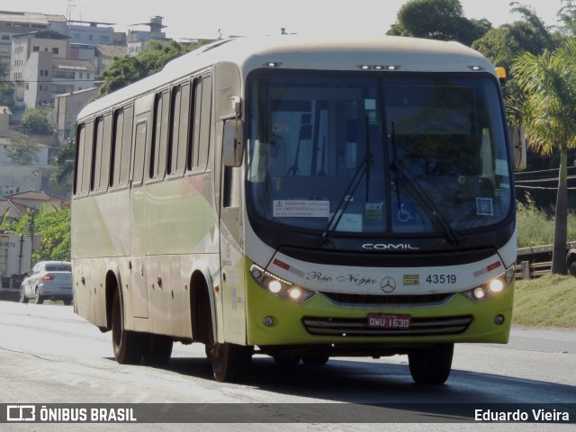 Rio Negro Fretamento e Turismo 43519 na cidade de Conselheiro Lafaiete, Minas Gerais, Brasil, por Eduardo Vieira. Número da foto: #13142797.