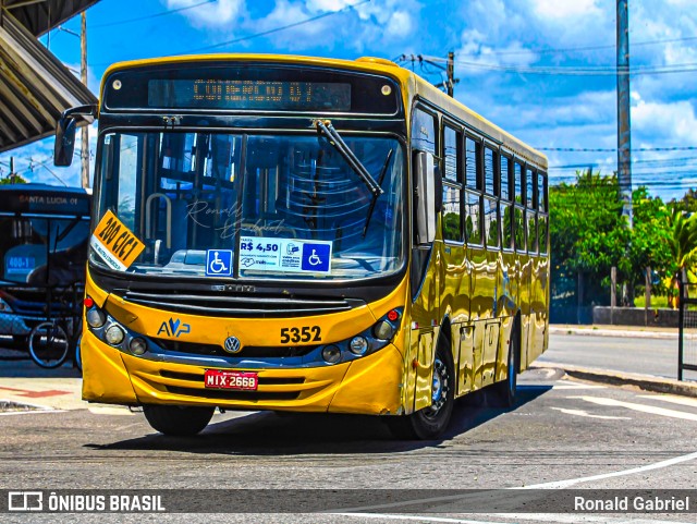 AVP - Auto Viação Paraíso 5352 na cidade de Aracaju, Sergipe, Brasil, por Ronald Gabriel. Número da foto: #13142345.