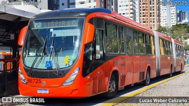 Transporte Coletivo Glória BE725 na cidade de Curitiba, Paraná, Brasil, por Lucas Weber Calizario. Número da foto: #13142949.