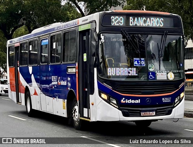 Viação Ideal B28607 na cidade de Rio de Janeiro, Rio de Janeiro, Brasil, por Luiz Eduardo Lopes da Silva. Número da foto: #13142567.