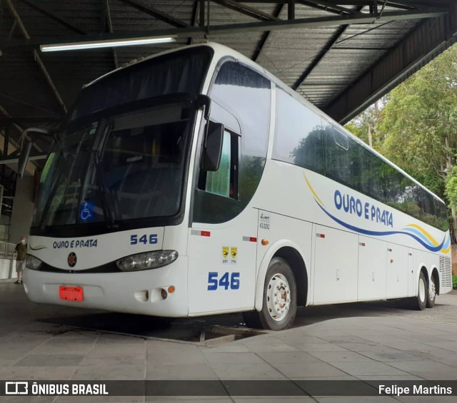 Viação Ouro e Prata 546 na cidade de Santa Maria, Rio Grande do Sul, Brasil, por Felipe Martins. Número da foto: #13143669.