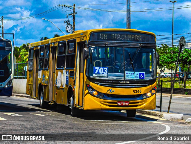 AVP - Auto Viação Paraíso 5346 na cidade de Aracaju, Sergipe, Brasil, por Ronald Gabriel. Número da foto: #13142376.