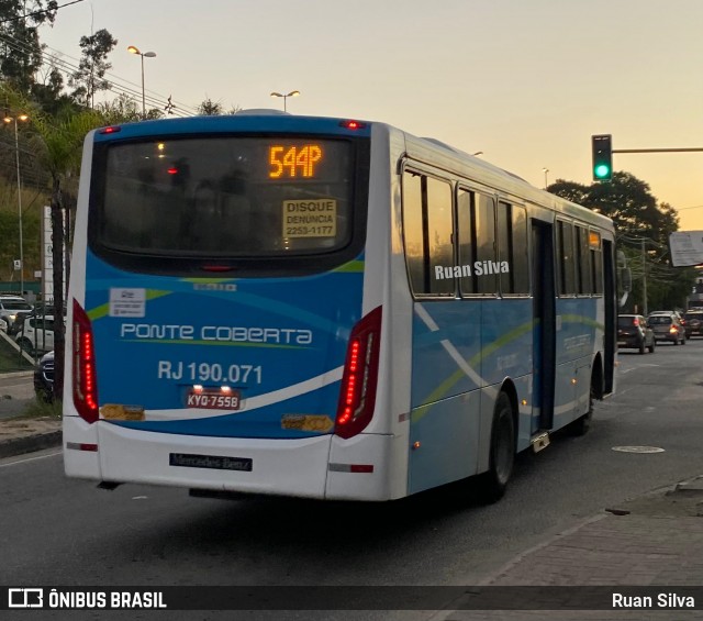 Viação Ponte Coberta RJ 190.071 na cidade de Nova Iguaçu, Rio de Janeiro, Brasil, por Ruan Silva. Número da foto: #13142358.