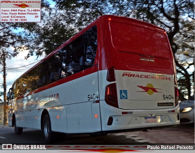 Viação Piracicabana 5404 na cidade de São José dos Campos, São Paulo, Brasil, por Paulo Rafael Peixoto. Número da foto: #13142596.