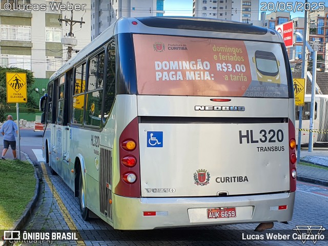 Auto Viação Redentor HL320 na cidade de Curitiba, Paraná, Brasil, por Lucas Weber Calizario. Número da foto: #13142956.