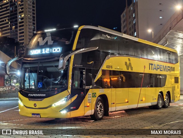 Viação Nova Itapemirim 40816 na cidade de Belo Horizonte, Minas Gerais, Brasil, por MAXI MORAIS. Número da foto: #13144827.