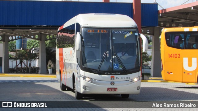 Viação Cidade do Aço RJ 174.158 na cidade de Resende, Rio de Janeiro, Brasil, por Alex Ramos Ribeiro. Número da foto: #13144900.