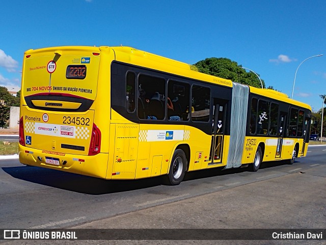 Viação Pioneira 234532 na cidade de Brasília, Distrito Federal, Brasil, por Cristhian Davi. Número da foto: #13143227.
