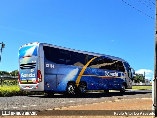 Viação Cometa 13114 na cidade de Franca, São Paulo, Brasil, por Paulo Vitor De Azevedo. Número da foto: #13143438.