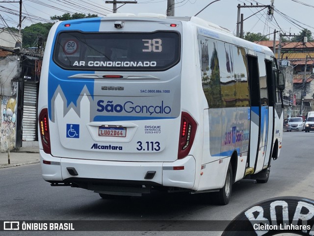 Auto Ônibus Alcântara 3.113 na cidade de São Gonçalo, Rio de Janeiro, Brasil, por Cleiton Linhares. Número da foto: #13143069.