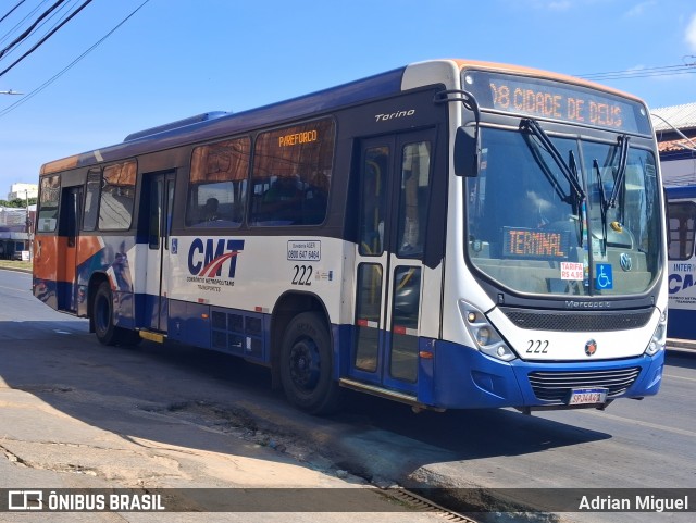 CMT - Consórcio Metropolitano Transportes 222 na cidade de Várzea Grande, Mato Grosso, Brasil, por Adrian Miguel. Número da foto: #13145437.