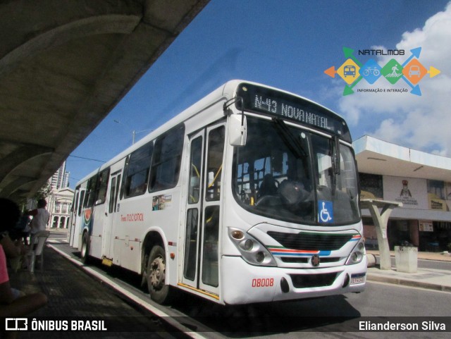 Transnacional Transportes Urbanos 08008 na cidade de Natal, Rio Grande do Norte, Brasil, por Elianderson Silva. Número da foto: #13146435.