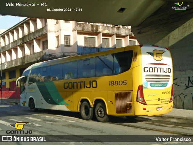 Empresa Gontijo de Transportes 18805 na cidade de Belo Horizonte, Minas Gerais, Brasil, por Valter Francisco. Número da foto: #13146218.