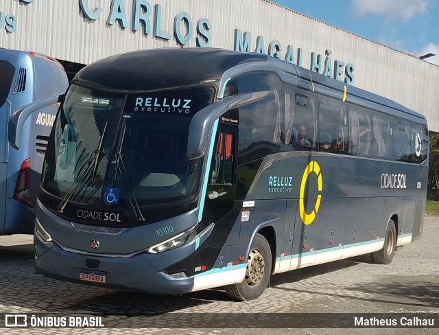 Viação Cidade Sol 10100 na cidade de Santo Antônio de Jesus, Bahia, Brasil, por Matheus Calhau. Número da foto: #13145516.