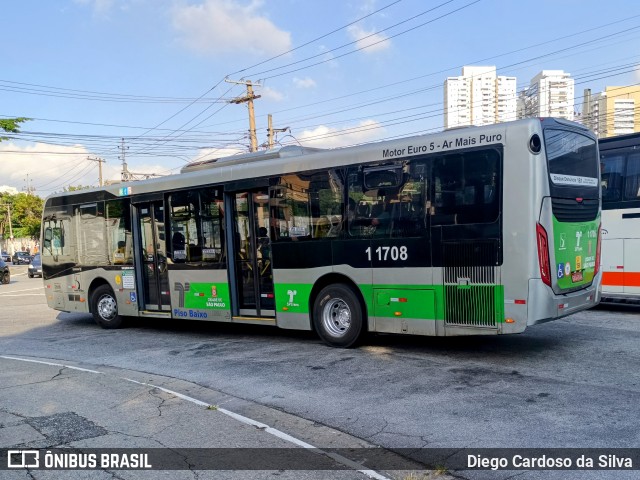 Viação Santa Brígida 1 1708 na cidade de São Paulo, São Paulo, Brasil, por Diego Cardoso da Silva. Número da foto: #13145219.