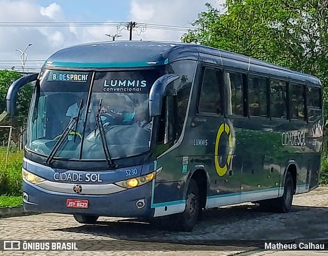 Viação Cidade Sol 5230 na cidade de Santo Antônio de Jesus, Bahia, Brasil, por Matheus Calhau. Número da foto: #13145512.