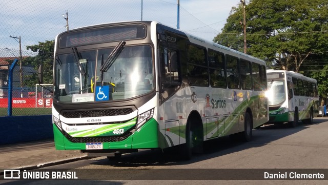 Viação Piracicabana Santos 4513 na cidade de Santos, São Paulo, Brasil, por Daniel Clemente. Número da foto: #13147545.