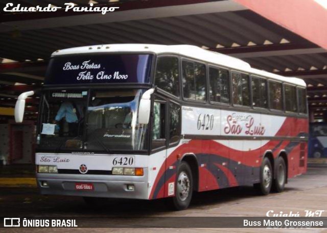 Expresso São Luiz 6420 na cidade de Cuiabá, Mato Grosso, Brasil, por Buss Mato Grossense. Número da foto: #13147961.