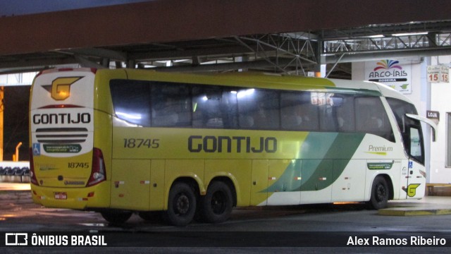Empresa Gontijo de Transportes 18745 na cidade de Roseira, São Paulo, Brasil, por Alex Ramos Ribeiro. Número da foto: #13147954.