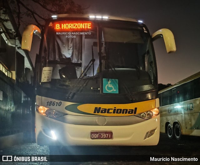 Viação Nacional 18610 na cidade de Belo Horizonte, Minas Gerais, Brasil, por Maurício Nascimento. Número da foto: #13147977.