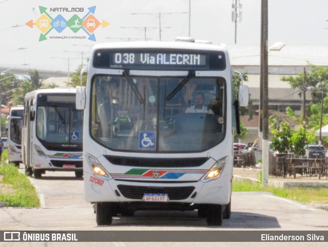 Auto Ônibus Santa Maria Transporte e Turismo 02082 na cidade de Natal, Rio Grande do Norte, Brasil, por Elianderson Silva. Número da foto: #13146428.