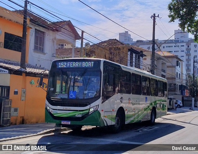 Viação Piracicabana Santos 4505 na cidade de Santos, São Paulo, Brasil, por Davi Cesar. Número da foto: #13146996.