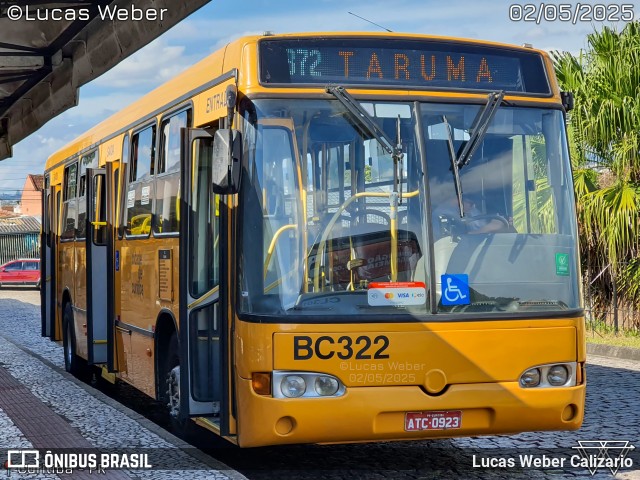 Transporte Coletivo Glória BC322 na cidade de Curitiba, Paraná, Brasil, por Lucas Weber Calizario. Número da foto: #13095932.