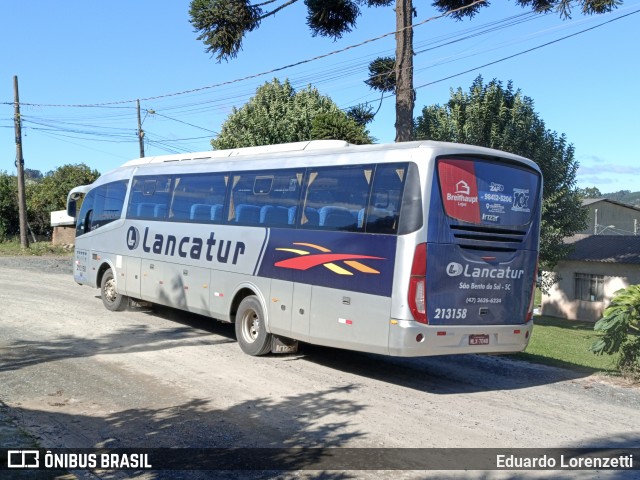 Lancatur Transporte e Turismo 213158 na cidade de São Bento do Sul, Santa Catarina, Brasil, por Eduardo Lorenzetti. Número da foto: #13096130.