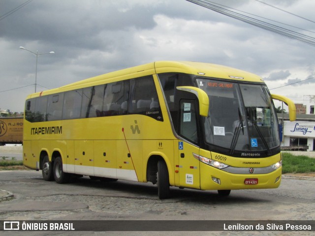 Viação Itapemirim 60019 na cidade de Caruaru, Pernambuco, Brasil, por Lenilson da Silva Pessoa. Número da foto: #13096803.