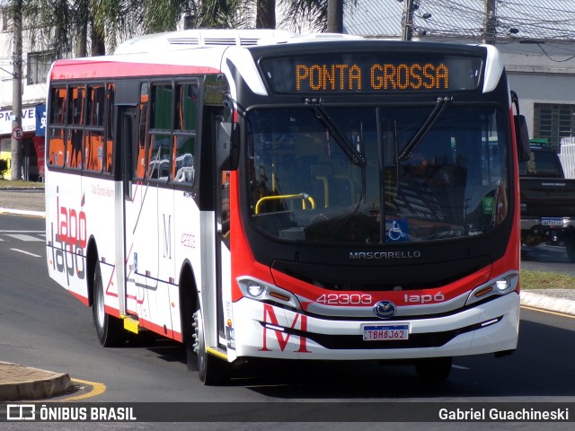 Viação Santana Iapó 42303 na cidade de Ponta Grossa, Paraná, Brasil, por Gabriel Guachineski. Número da foto: #13098564.