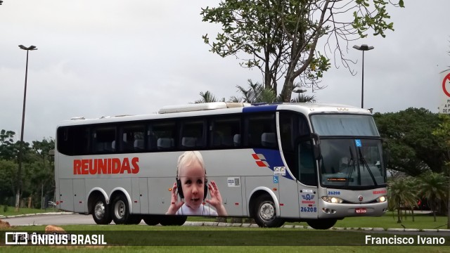 Reunidas Transportes Coletivos 26208 na cidade de Florianópolis, Santa Catarina, Brasil, por Francisco Ivano. Número da foto: #13098526.